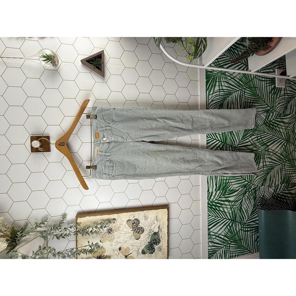 Pilcro from Anthropologie Gray Zip Ankle Corduroy Stet Fit Pants - Size - 27